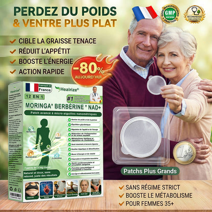 💫 Boutique Officielle de France | 🩺 Healrize® Moringa · Berbérine × NAD+ 12-en-1 Avancé Patch nano à micro-aiguilles — Application une fois par jour, résultats visibles 🎄
