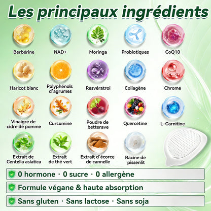 💫 Boutique Officielle de France | 🩺 Healrize® Moringa · Berbérine × NAD+ 12-en-1 Avancé Patch nano à micro-aiguilles — Application une fois par jour, résultats visibles 🎄